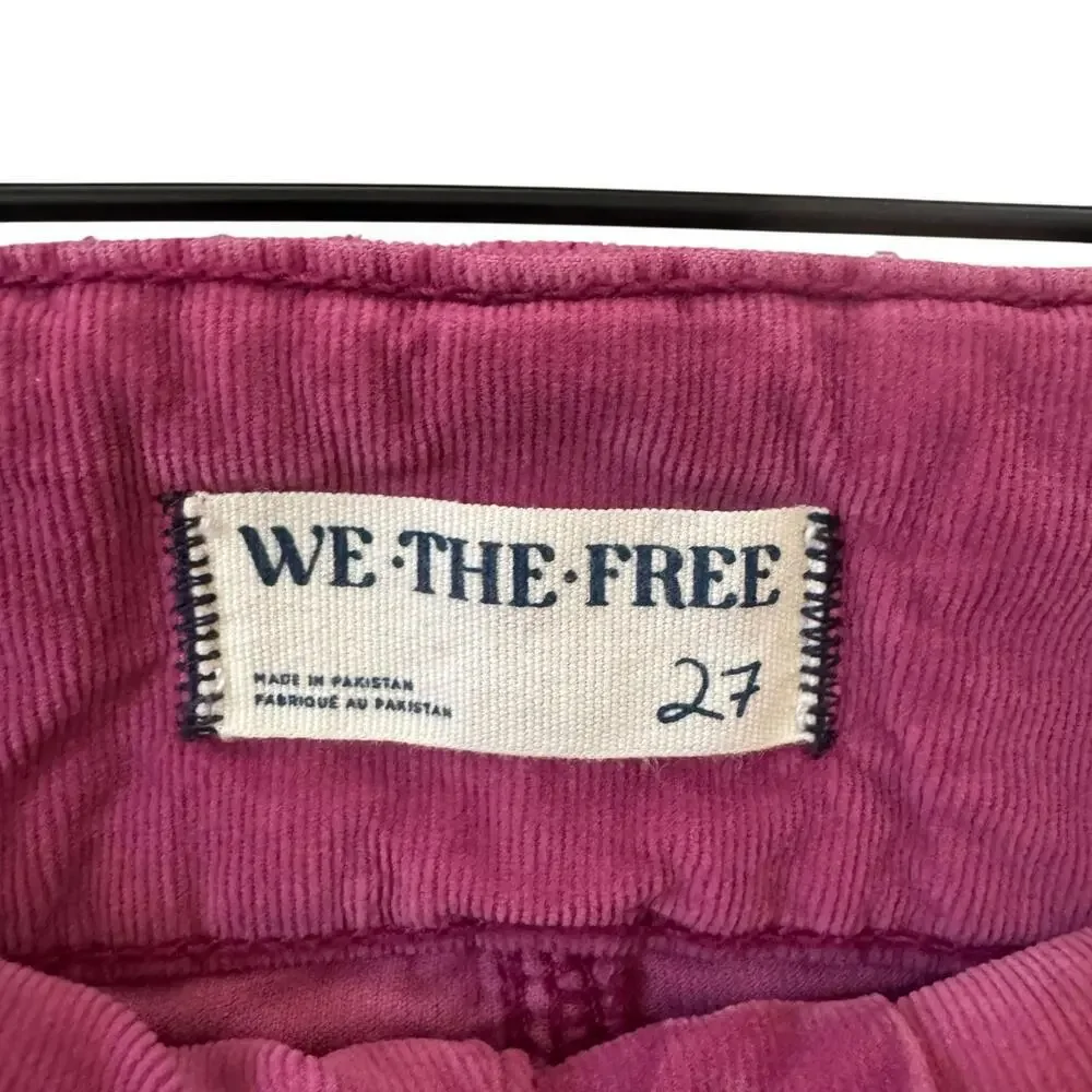 Free People We The Free Jayde Corduroy Flare Retro Pants Jeans Pink Size 27